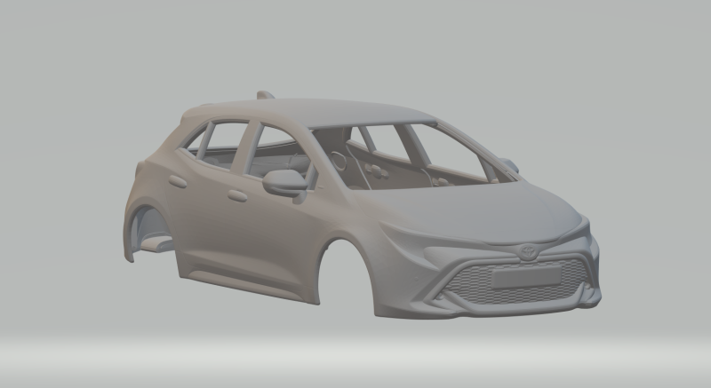 Toyota corolla hatch 3D Print Model .c4d .max .obj .3ds .fbx .stl .blend 