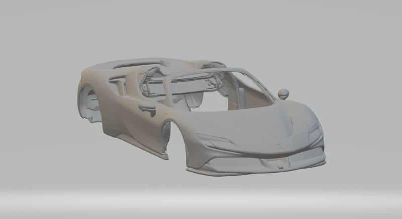 Ferrari sf90 spyder 3D Print Model .c4d .max .obj .3ds .fbx .stl .blend