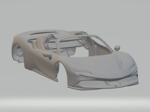 फेरारी sf90 स्पाइडर 3D प्रिंट मॉडल