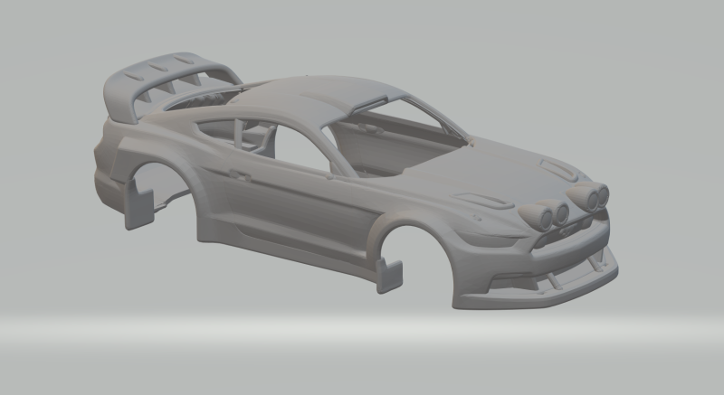 Mustang race car 3D Baskı Modeli .c4d .max .obj .3ds .fbx .stl .blend 