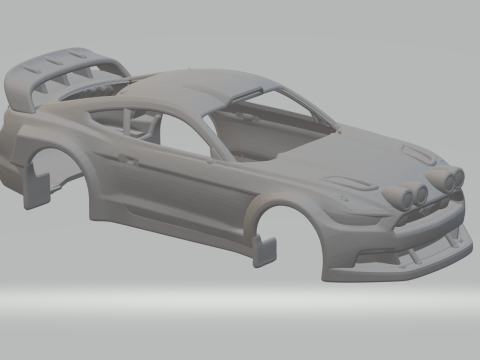 Mustang race car 3D Baskı Modeli