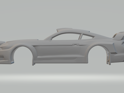 Mustang race car 3D Baskı Modeli