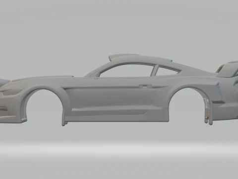 Mustang race car 3D Print Model