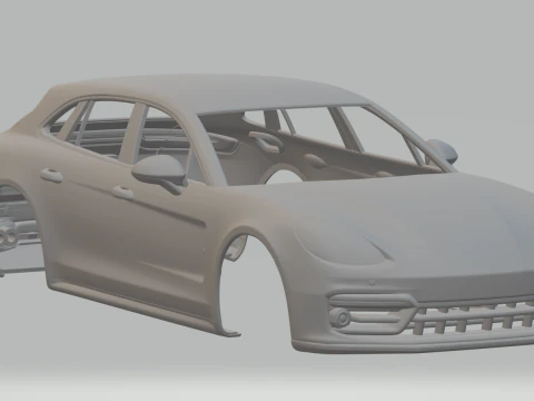 Porsche Panamera Sport Turismo Model Cetak 3D