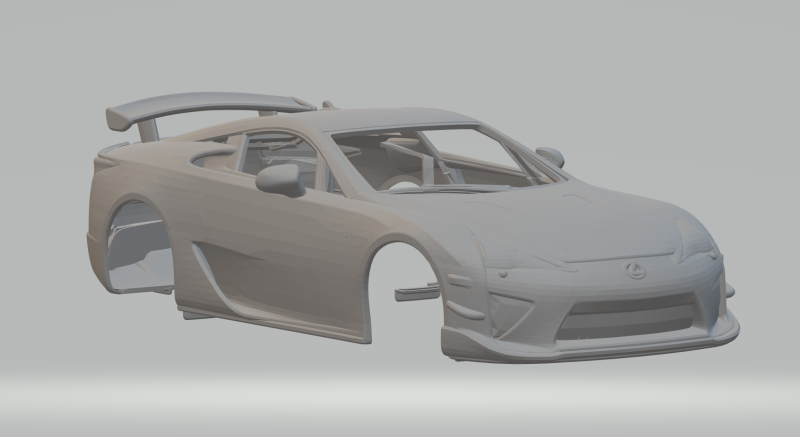 Lexus LFA Nrburgring 3Dプリントモデル .c4d .max .obj .3ds .fbx .stl .blend