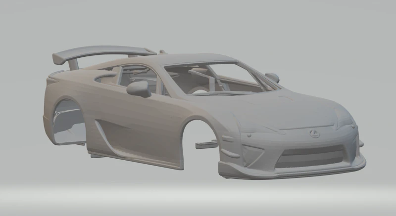 Lexus LFA Nrburgring 3D Print Model .c4d .max .obj .3ds .fbx .stl .blend 