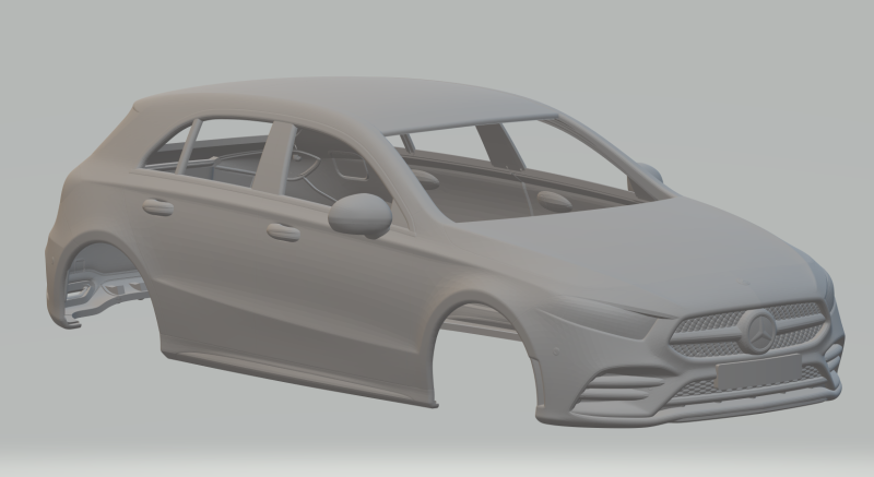 Mercedes Benz A Class 3D-printmodel .c4d .max .obj .3ds .fbx .stl .blend 