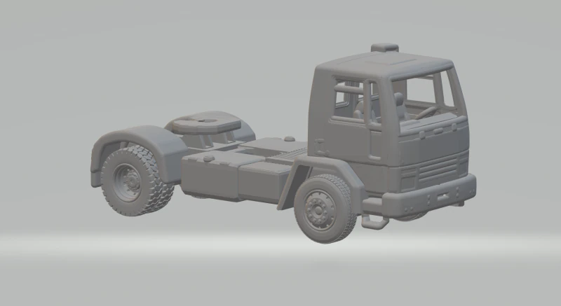 Cargo truck 3D Print Model .c4d .max .obj .3ds .fbx .stl .blend 