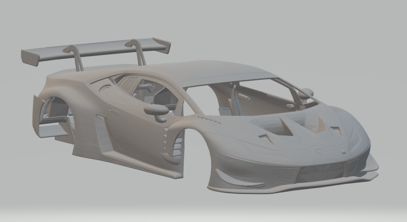 Huracan gt3 evo 3D प्रिंट मॉडल .c4d .max .obj .3ds .fbx .stl .blend 