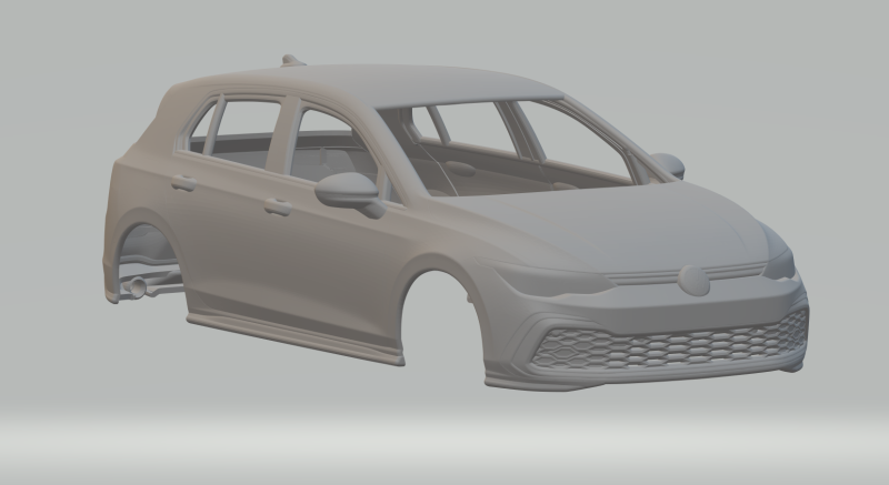 Volkswagen golf 3D Принт Модель .c4d .max .obj .3ds .fbx .stl .blend 