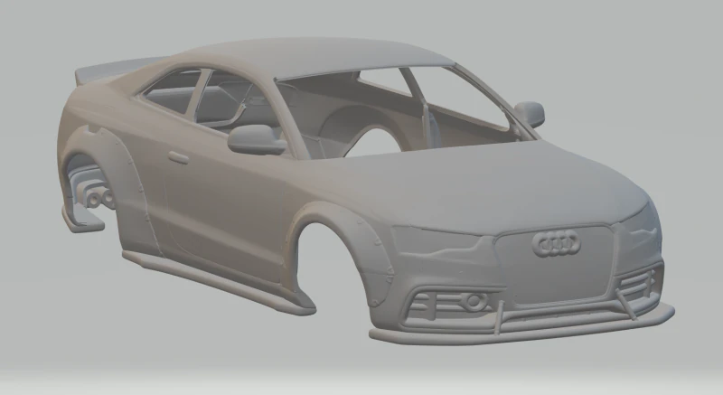アウディ S5 カスタム 3Dプリントモデル .c4d .max .obj .3ds .fbx .stl .blend 