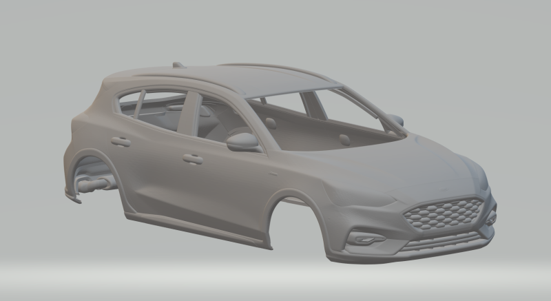 Focus Active Hatchback Modello di stampa 3D .c4d .max .obj .3ds .fbx .stl .blend 