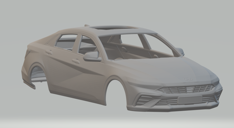 Hyundai elantra 2024 3D 打印模型 .c4d .max .obj .3ds .fbx .stl .blend 