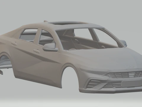 हुंडई एलांट्रा 2024 3D प्रिंट मॉडल