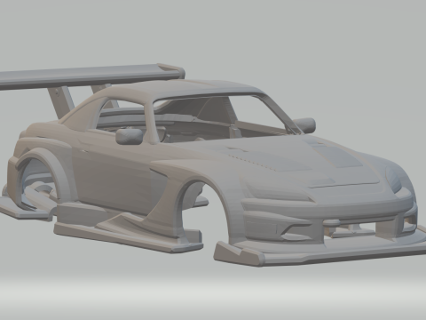 Honda s2000 race track 3Dプリントモデル