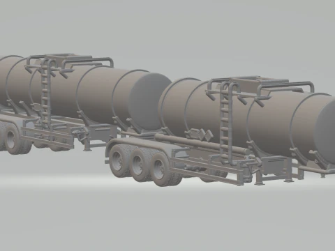 ДВОЦИСТЕРНИЙ ПОЇЗД БРАЗИЛІЯ 3D Принт Модель