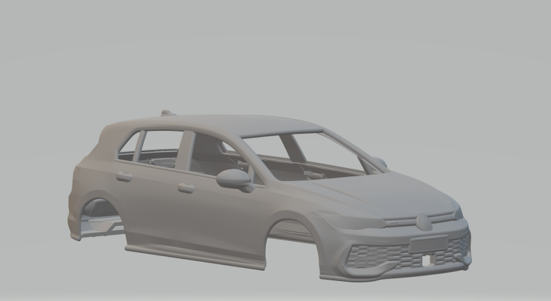 Volkswagen golf gte 3D 打印模型 .c4d .max .obj .3ds .fbx .stl .blend 