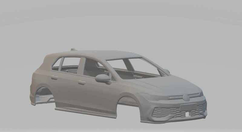 Volkswagen golf gte 3D Print Model .c4d .max .obj .3ds .fbx .stl .blend