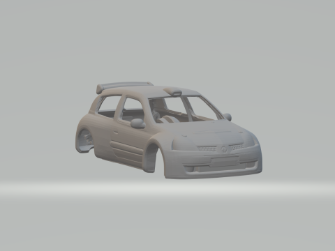 RENAULT CLIO RACE CAR 3D 프린트 모델