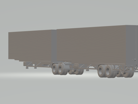 Double trailer box randon 3D प्रिंट मॉडल