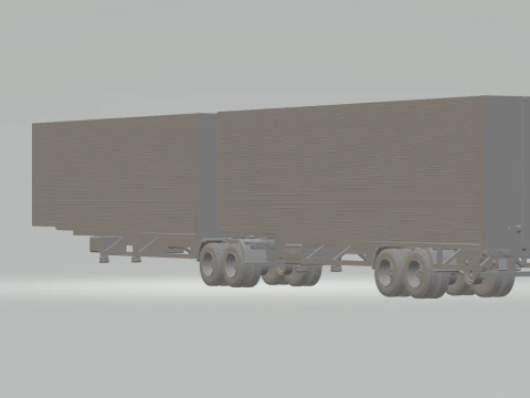 Double trailer box randon 3D Print Model