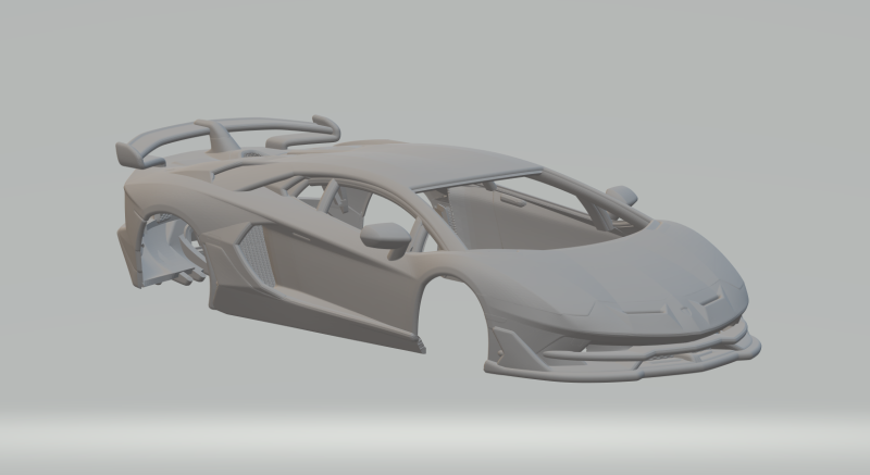 Aventador lsvj 3D Baskı Modeli .c4d .max .obj .3ds .fbx .stl .blend 