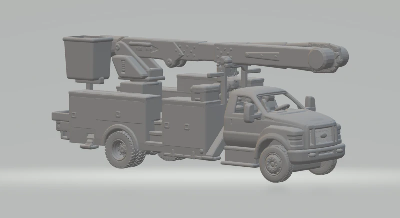750 service truck 3D Print Model .c4d .max .obj .3ds .fbx .stl .blend 