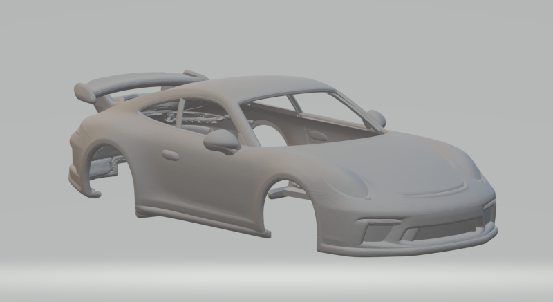 Porsche 911 3D Принт Модель .c4d .max .obj .3ds .fbx .stl .blend 