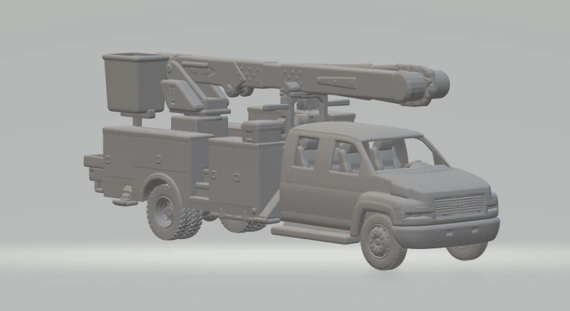 Gmc service truck 3D Print Model .c4d .max .obj .3ds .fbx .stl .blend 