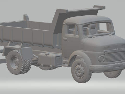 Mercedes benz 1111 dumper 3D Print Model