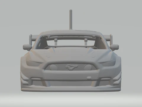 Mustang gt race car 3D Print Model