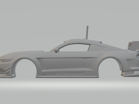 Mustang gt race car 3D Baskı Modeli