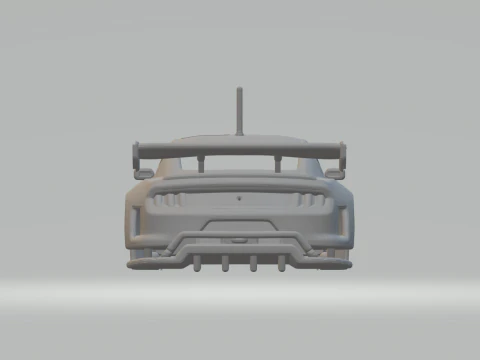 Mustang gt race car 3D Print Model
