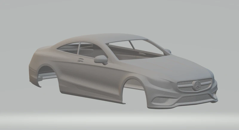 Mercedes S-Class Coupe 3D Print Model .c4d .max .obj .3ds .fbx .stl .blend 