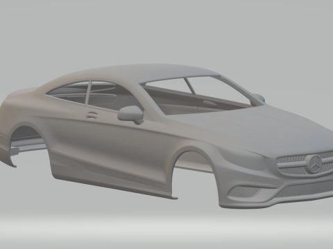 Mercedes S-Class Coupe Modello di stampa 3D