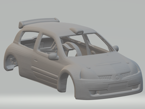 Renault clio race car 3D-printmodel