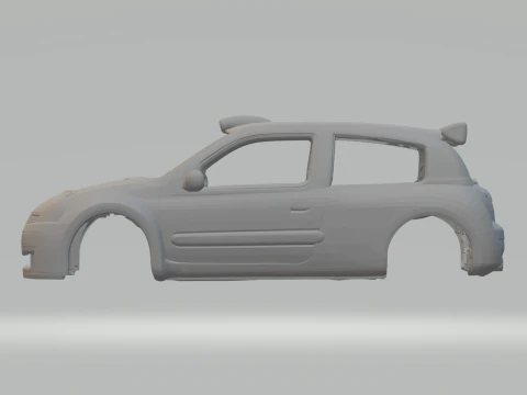 Renault clio race car 3D Print Model