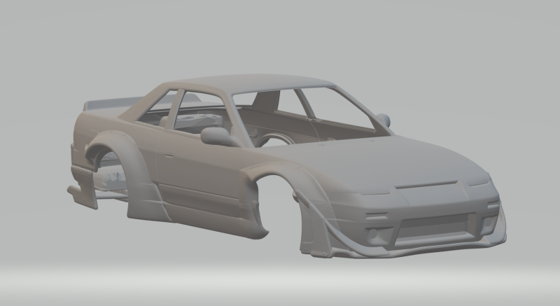 Nissan Silvia S13 Onevia Model do druku 3D .c4d .max .obj .3ds .fbx .stl .blend 