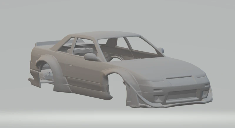 Nissan Silvia S13 Onevia 3D Print Model .c4d .max .obj .3ds .fbx .stl .blend 