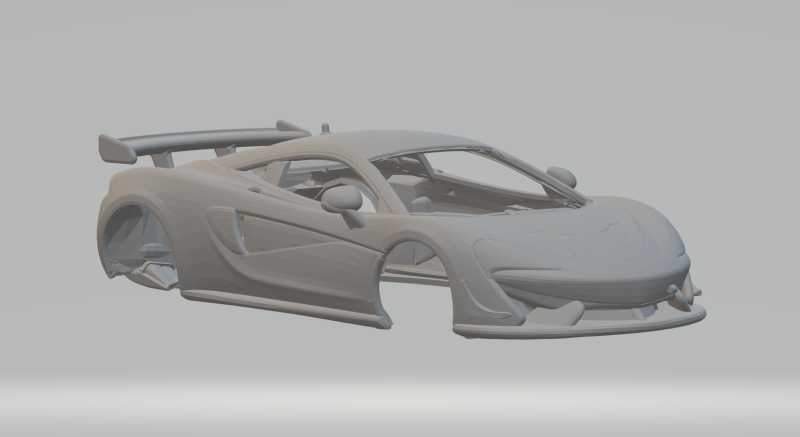 Mclaren 570 gt4 3Dプリントモデル .c4d .max .obj .3ds .fbx .stl .blend 