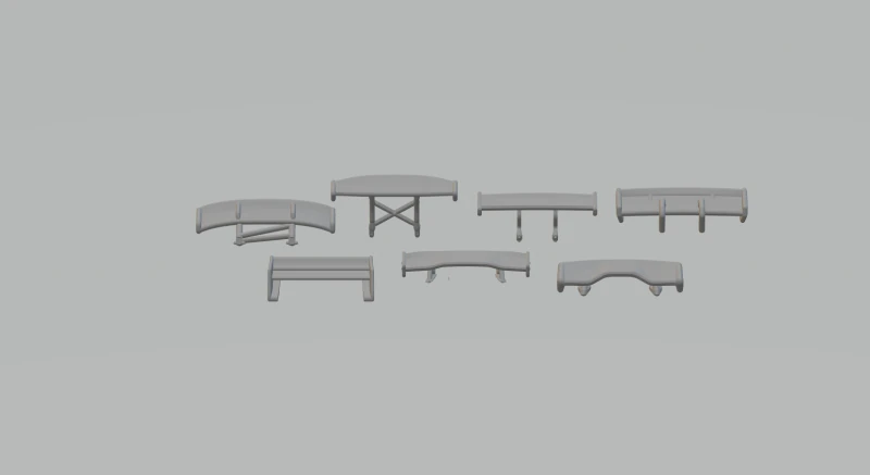 Spoiler for diecast customization 3D Print Model .c4d .max .obj .3ds .fbx .stl .blend 