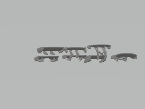 Spoiler for diecast customization 3D Print Model