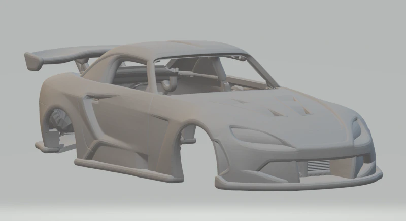 Honda s2000 custom 3D Print Model .c4d .max .obj .3ds .fbx .stl .blend 