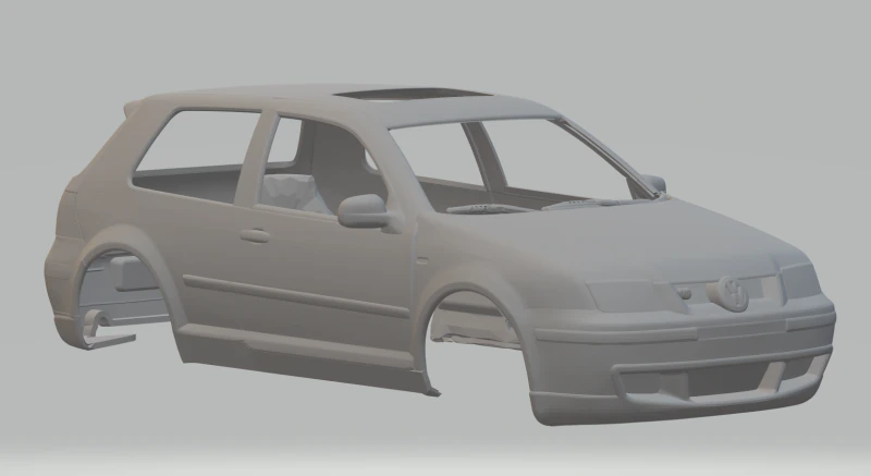 Фольксваген Гольф Кастом 3D Принт Модель .c4d .max .obj .3ds .fbx .stl .blend 