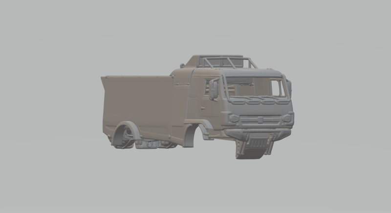 Kamaz dakar 3Dプリントモデル .c4d .max .obj .3ds .fbx .stl .blend 