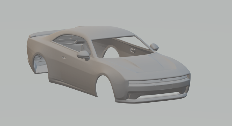 Charger Daytona EV 3D printmodel .c4d .max .obj .3ds .fbx .stl .blend