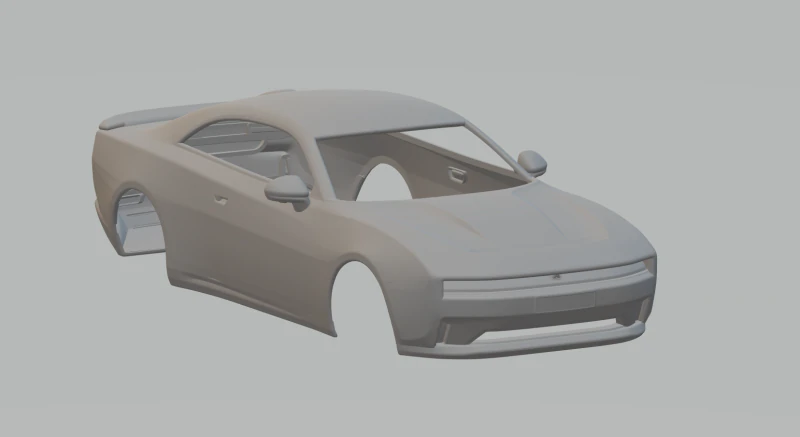 Charger Daytona EV 3D Print Model .c4d .max .obj .3ds .fbx .stl .blend 
