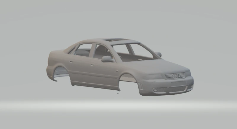 Audi a4 1999 custom rs4 3D Print Model .c4d .max .obj .3ds .fbx .stl .blend 