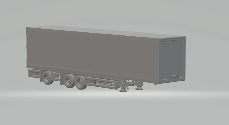 Trailer box euro 2 3D Print Model .c4d .max .obj .3ds .fbx .stl .blend 