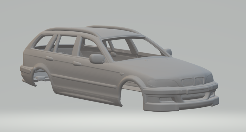 M3 Touring 2000 slot car 3Dプリントモデル .c4d .max .obj .3ds .fbx .stl .blend 